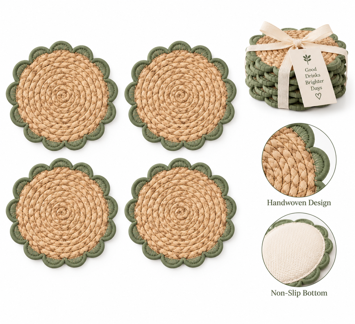 Woven Coasters Set of 4