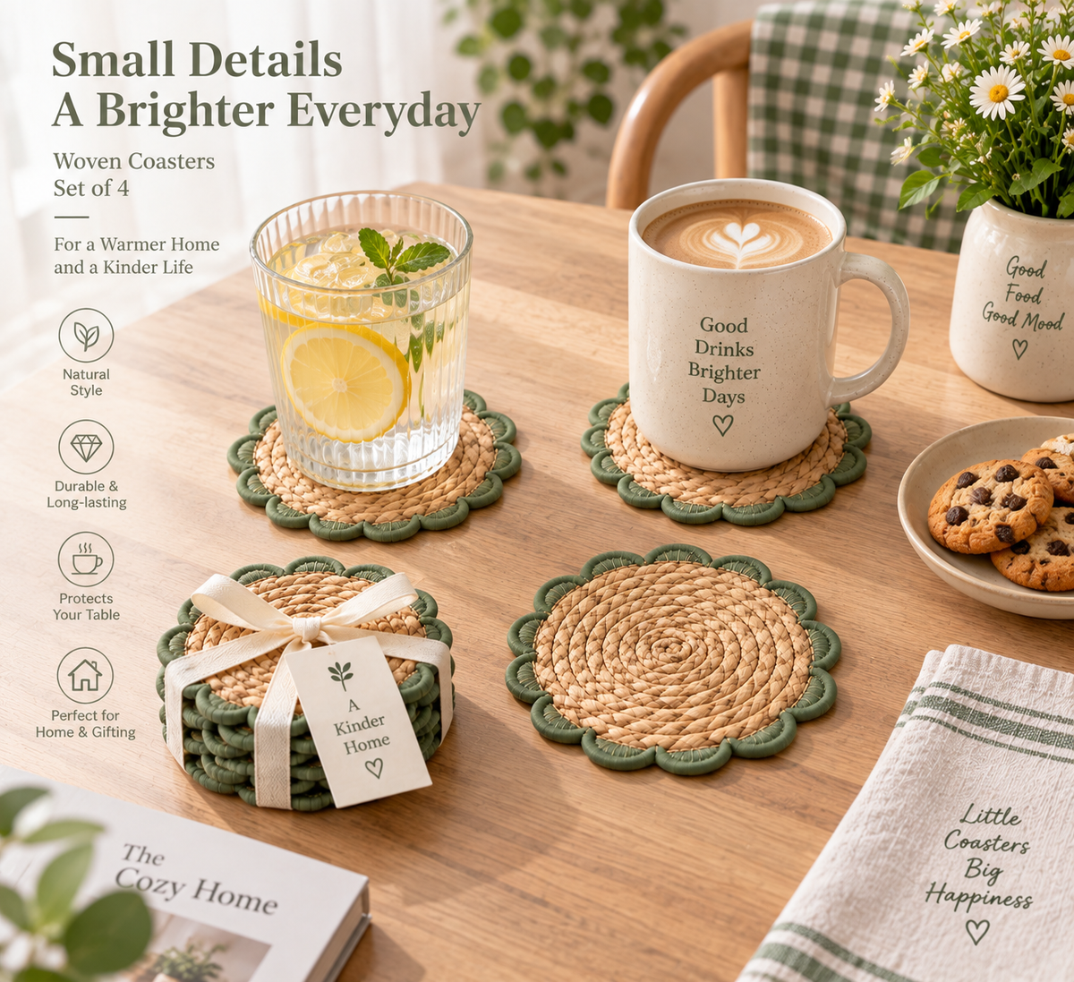 Woven Coasters Set of 4