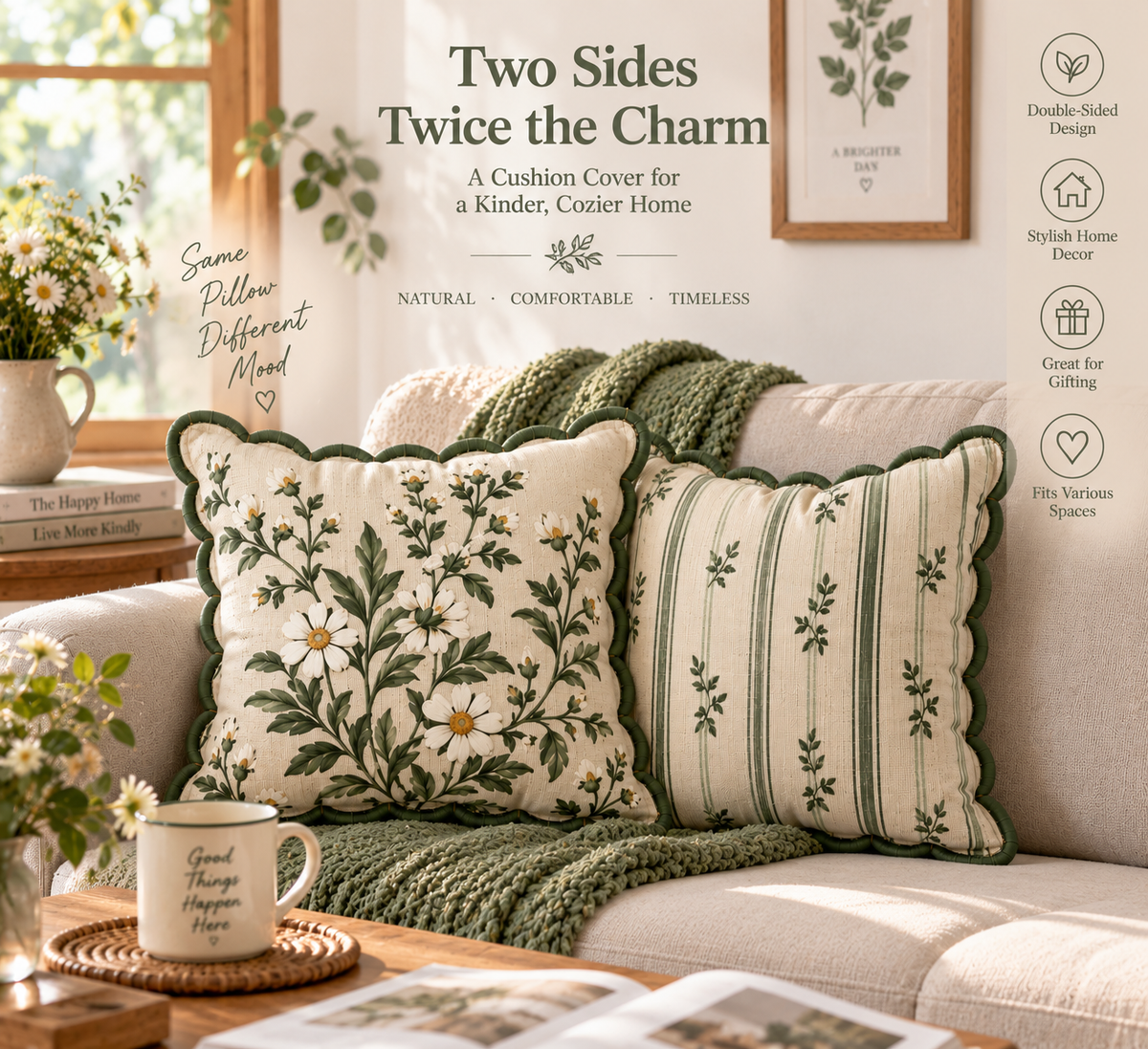 Double-Sided Pillow Cover